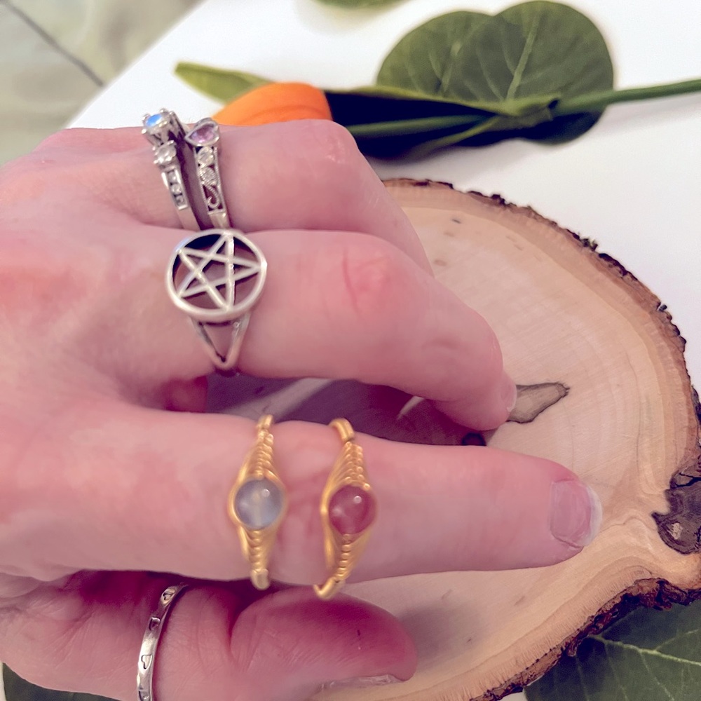 Labradorite Evil Eye Ring